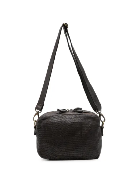 SOMMET Arlo Petalino textured leather shoulder bag Brown ARLOPETALINO