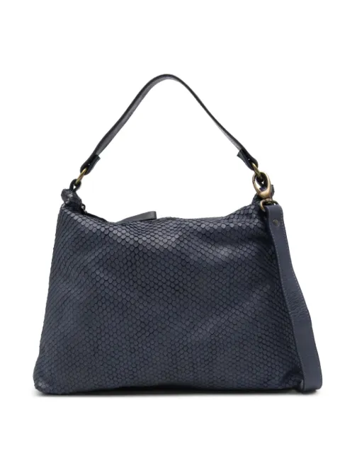 SOMMET Corda scale-texture shoulder bag Blue CORDA358C