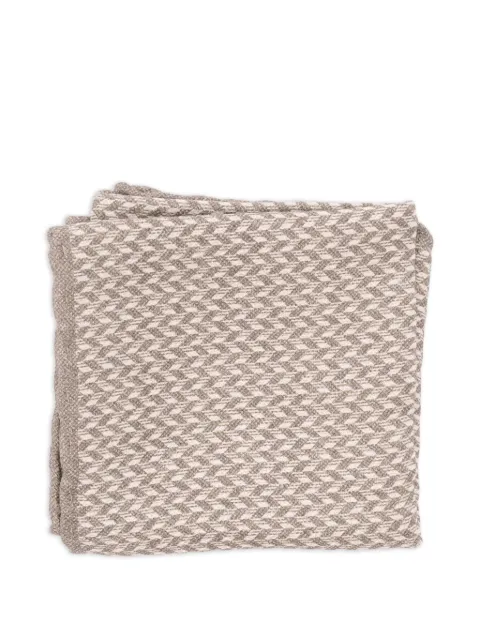 Brunello Cucinelli chevron-knit pocket scarf Neutrals MI8970091C2805