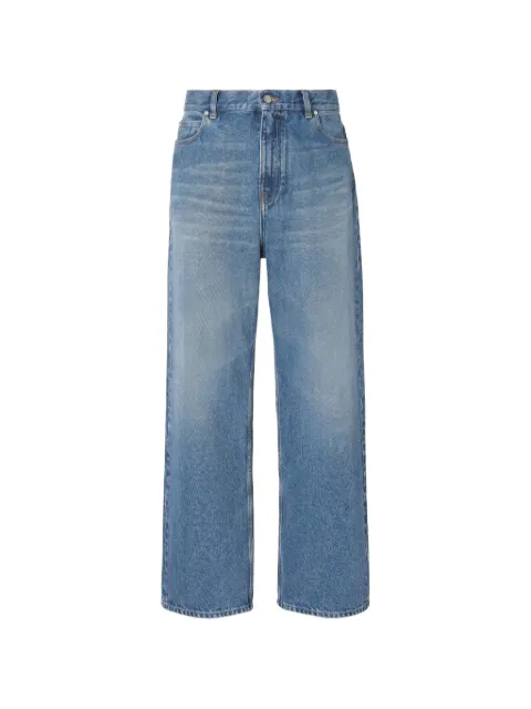 FENDI logo-patch straight-leg jeans Blue FLP345B15D