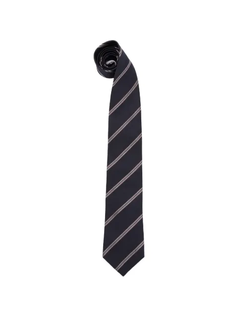 Brunello Cucinelli stripe silk tie Blue MY8620018C2425