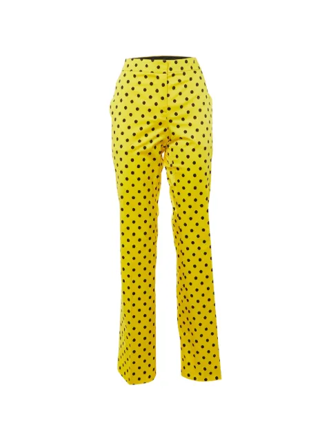 Moschino Pre-Owned polka-dot straight-fit trousers Yellow 1206925