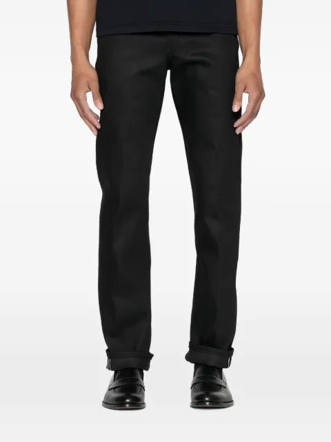 Naked and Famous Weird Guy Black Cobra stretch-selvedge denim jeans Black 101904003