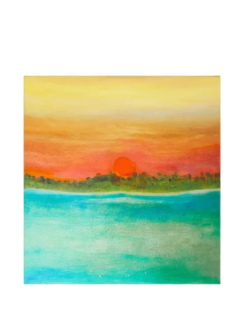 Donde Esteban Formentera landscape-print scarves Orange HS26SCA111