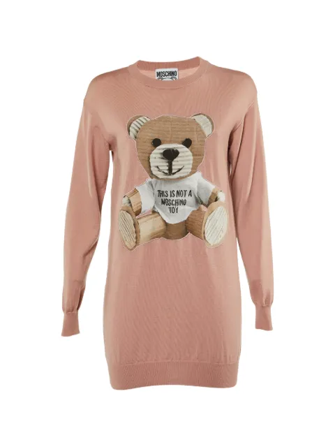 Moschino Pre-Owned Couture bear-appliqué mini dress Pink 1175548