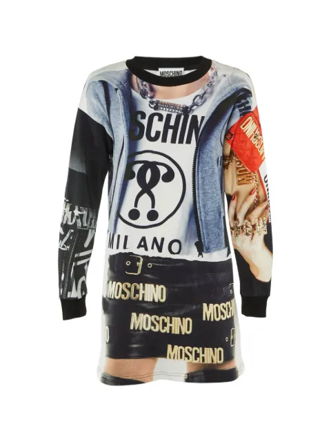 Moschino Pre-Owned Couture pop-art printed mini dress Black 1241224