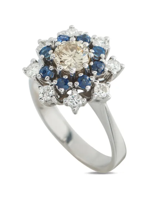 LB Exclusive diamond cluster ring Silver MF05051326