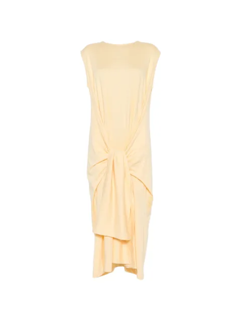TOTEME knot-detail sleeveless midi dress Yellow 263WRD0347FB0669380