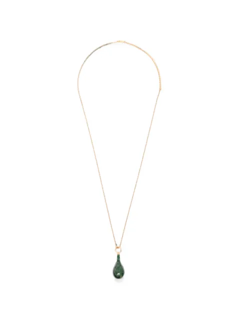 TOTEME Jade drop-pendant necklace Gold 263WJQ0190JA0030429