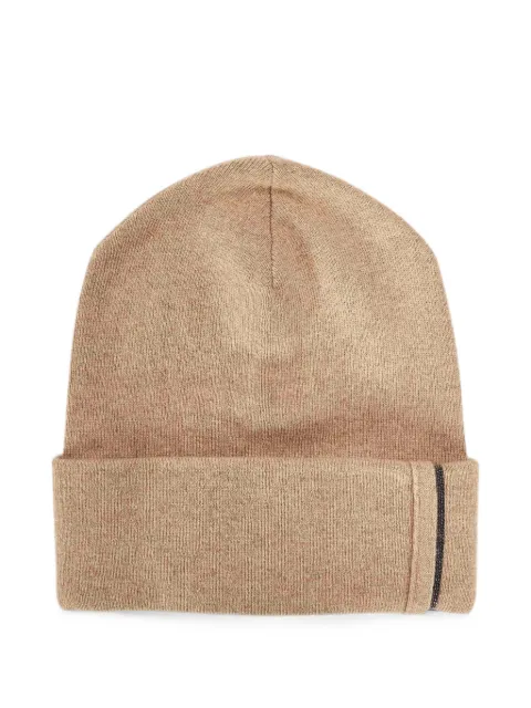 Brunello Cucinelli monili-chain beanie hat Neutrals M12163199C059