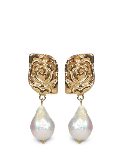Magda Butrym rose-detail earrings Gold 455726