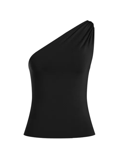 12 STOREEZ Siesta one-shoulder twisted top Black 136862