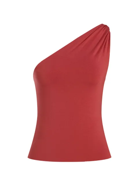 12 STOREEZ Siesta one-shoulder draped top Red 136864
