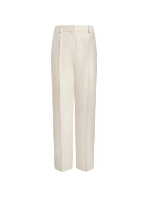 12 STOREEZ Plaza pressed-crease trousers Neutrals 137104