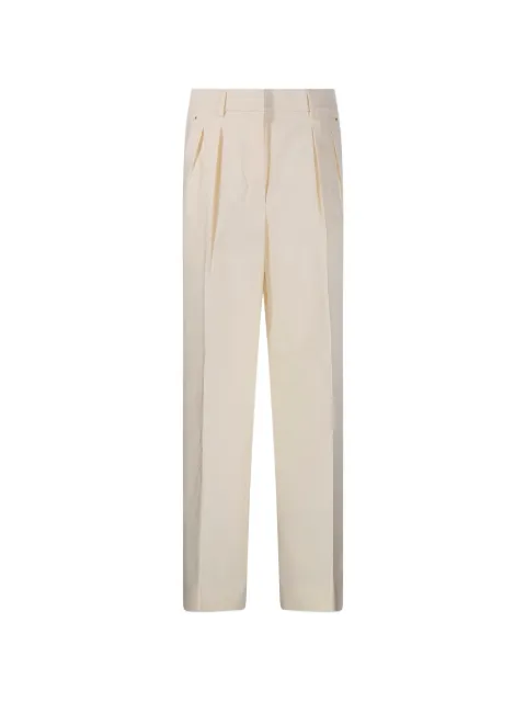 Moncler pleat-detail trousers Neutrals L10932A00004599CG
