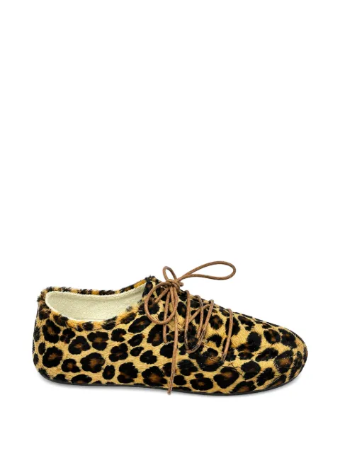 RIEN STUDIO leopard-print lace-up ballet flats Neutrals 15015