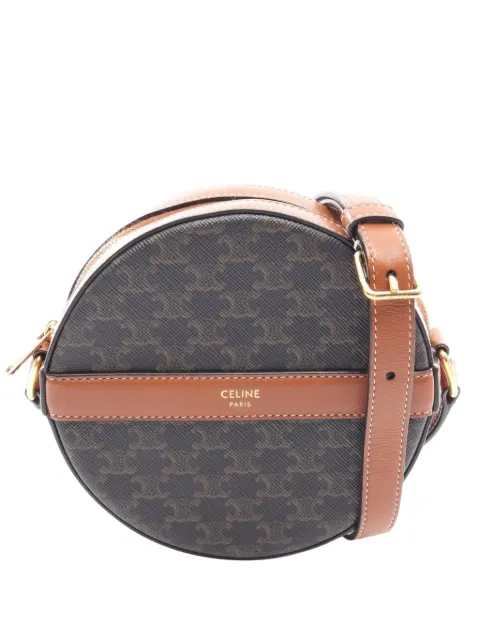 Celine Pre-Owned 2010-2026 Triomphe Round Purse crossbody bag Black 9OEFLK881KE1VC37