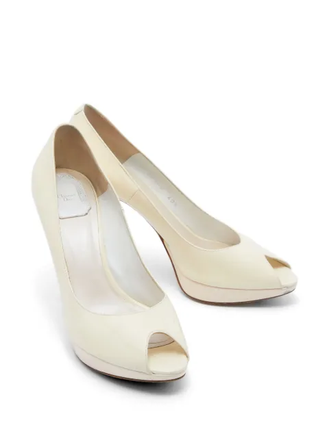 Christian Dior Pre-Owned Miss Dior peep-toe pumps Neutrals 786836