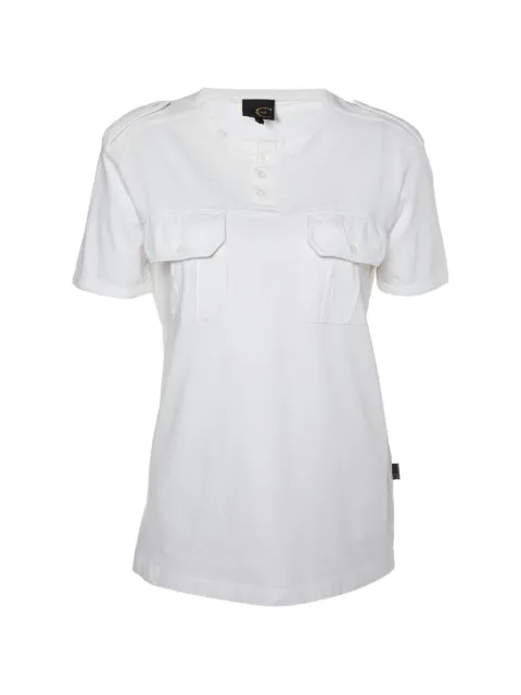 Just Cavalli Vintage button-placket flap-pocket T-shirt White 854057