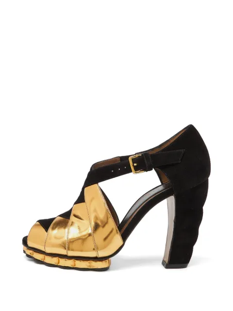 Marni Pre-Owned peep-toe platform sandals Black 856073