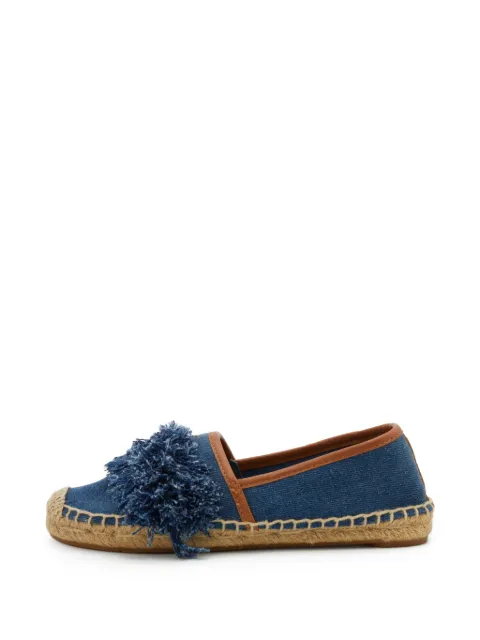 Tory Burch Shaw fringe espadrille ballet flats Blue 730140