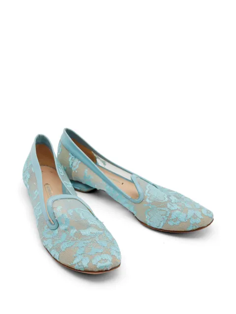 Nicholas Kirkwood Casati lace ballet flats Blue 808968