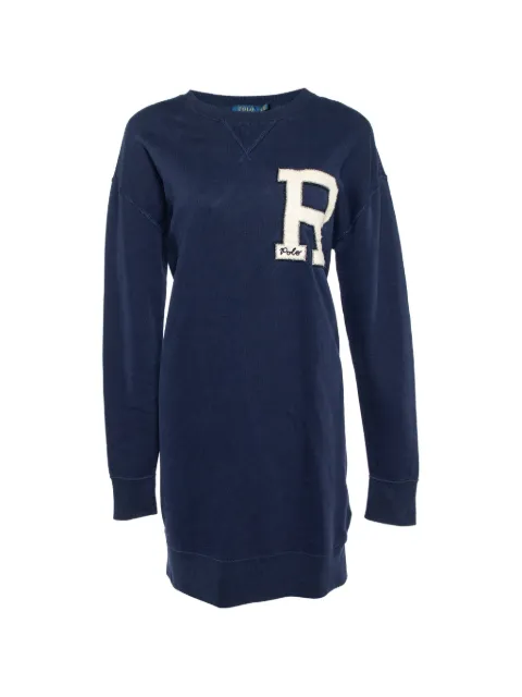 Polo Ralph Lauren Vintage letter applique sweater dress Blue 904156