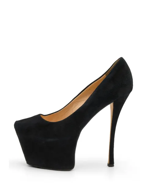 Giuseppe Zanotti Vintage square-toe platform pumps Black 718893