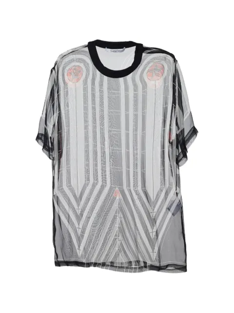 Givenchy Pre-Owned stripe-print sheer blouse Black 672195