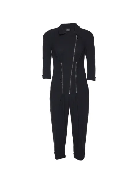 Elisabetta Franchi crepe zip-detail jumpsuit Black 981490
