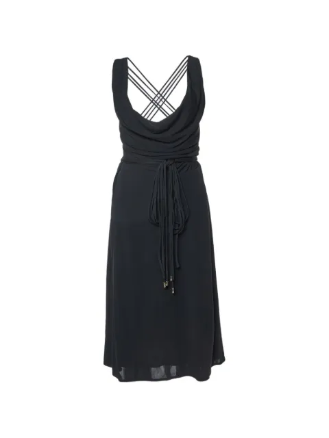 Versace Pre-Owned lace-up sleeveless dress Black 991839