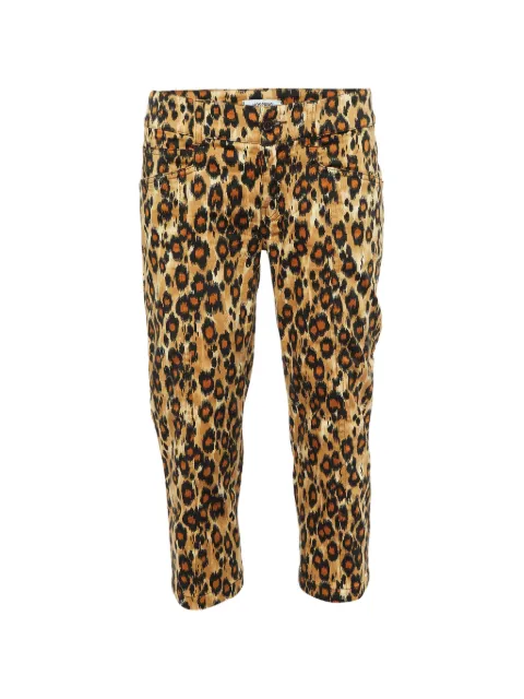 Moschino Pre-Owned animal-print cropped trousers Neutrals 891958
