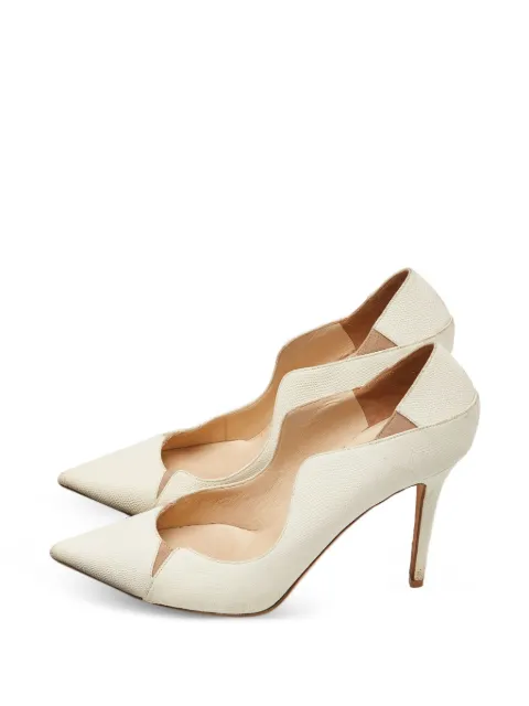 Jimmy Choo Pre-Owned Tamika textured leather pumps Neutrals 961354