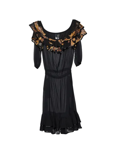Just Cavalli Vintage midi tiered printed dress Black 811563