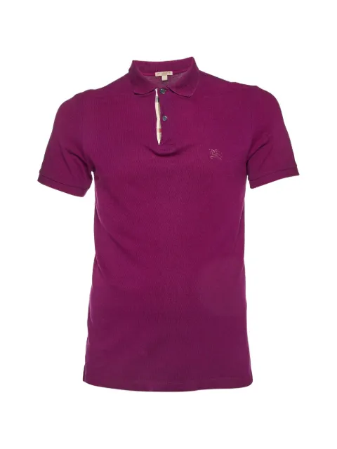 Burberry Pre-Owned embroidered logo polo shirt Purple 1016258