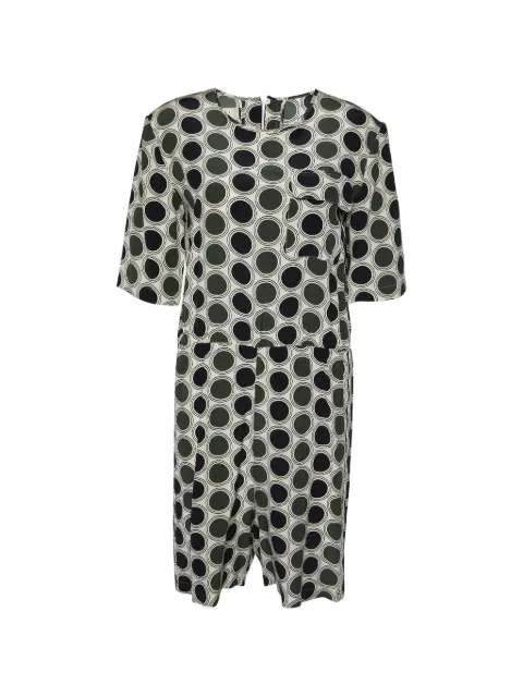 Marni Pre-Owned 2012 dot-print playsuit Neutrals 933177