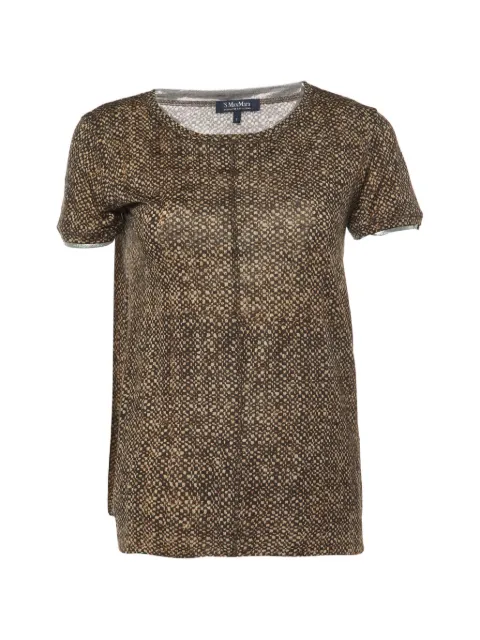 'S Max Mara snake-print knit T-shirt Brown 1018535