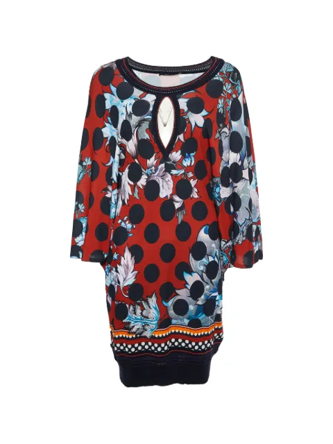 Roberto Cavalli Vintage floral-print mini dress Red 862912