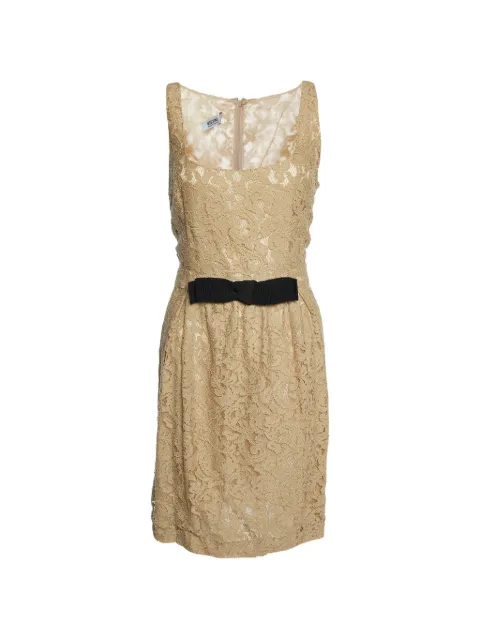 Moschino Cheap & Chic lace bow-detail midi dress Neutrals 886680