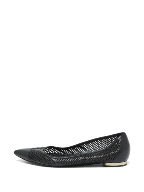 Burberry Pre-Owned Bradshaw laser-cut flats Black 1049692