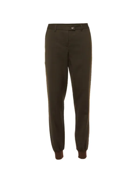 Moschino Cheap & Chic elasticated-cuff track pants Brown 891951