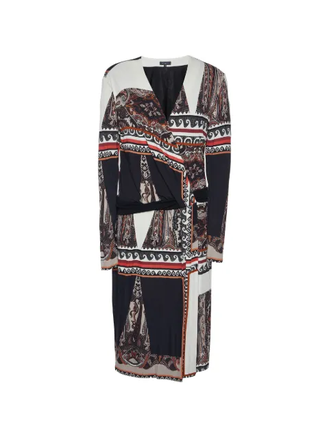 Etro Pre-Owned Paisley faux-wrap dress Black 944999