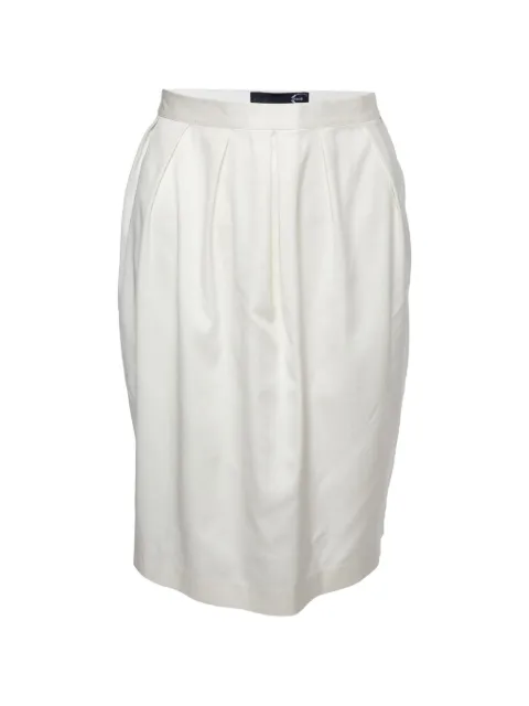 Just Cavalli Vintage pleated twill skirt Neutrals 855847