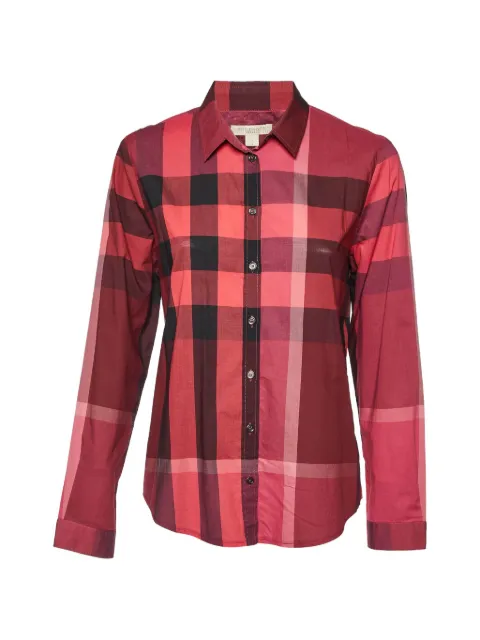Burberry Pre-Owned Nova Check button-front shirt Pink 1061168