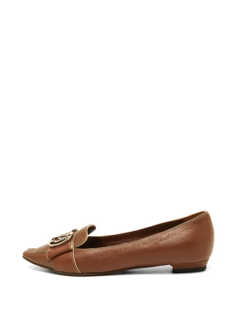 Louis Vuitton Pre-Owned leather ballet flats Brown 926913