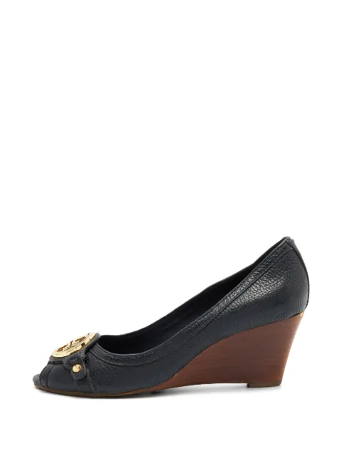 Tory Burch Leticia peep-toe wedge sandals Blue 774411