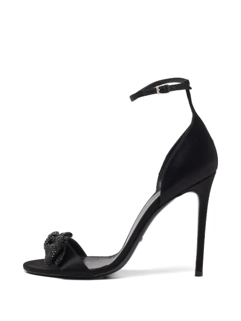 Gucci Pre-Owned crystal-embellished bow sandals Black 975287