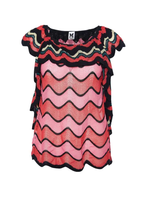 Missoni Pre-Owned ruffled zigzag blouse Black 898887