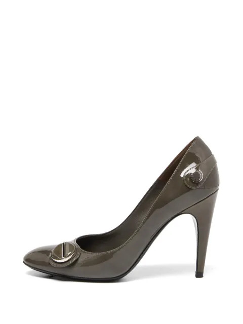 Louis Vuitton Pre-Owned patent leather heeled pumps Grey 908580
