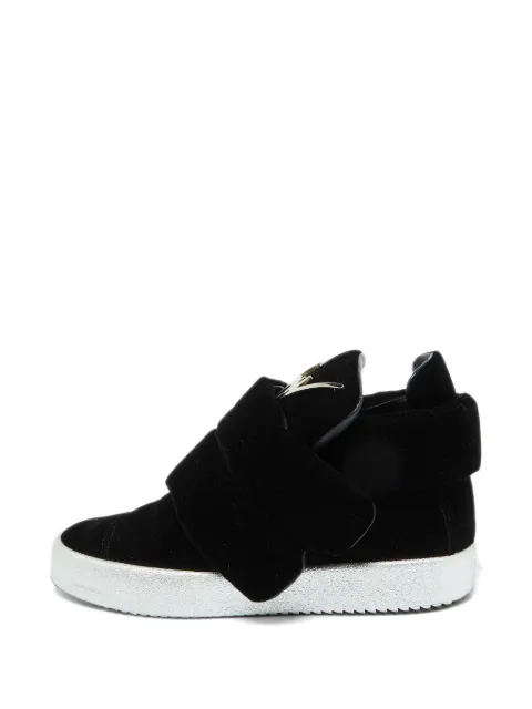 Giuseppe Zanotti Vintage velvet touch-strap hi-top sneakers Black 1043024